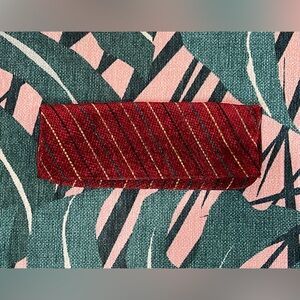 Vintage Valerie Italian Made Zippered Chenille Collapsible Clutch Purse Tote Bag